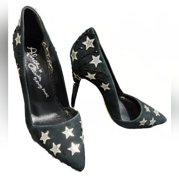 Alice + Olivia Black Star Heels - Picture 1 of 5